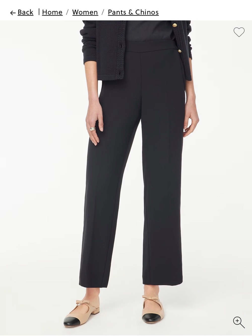 Women's Black Straight-Leg Dress Pants